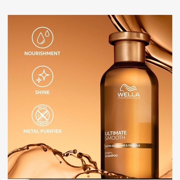 Wella Professionals Ultimate Smooth Shampoo 3.3 fl oz / 100 ml Travel Size - Picture 1 of 11